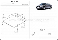 Unterfahrschutz für  Audi A4 ab 11/2000-12/2004